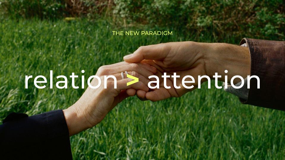The New Paradigm. Relation>Attention